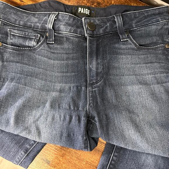 Paige Skyline Ankle Peg Skinny Mid Rise Transcend Everdeen Wash Jeans Sz 27 - Picture 11 of 11